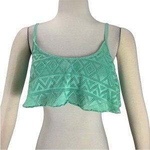 O'Rageous Medium Bikini Top Bandeau Ruffle Mint Boho